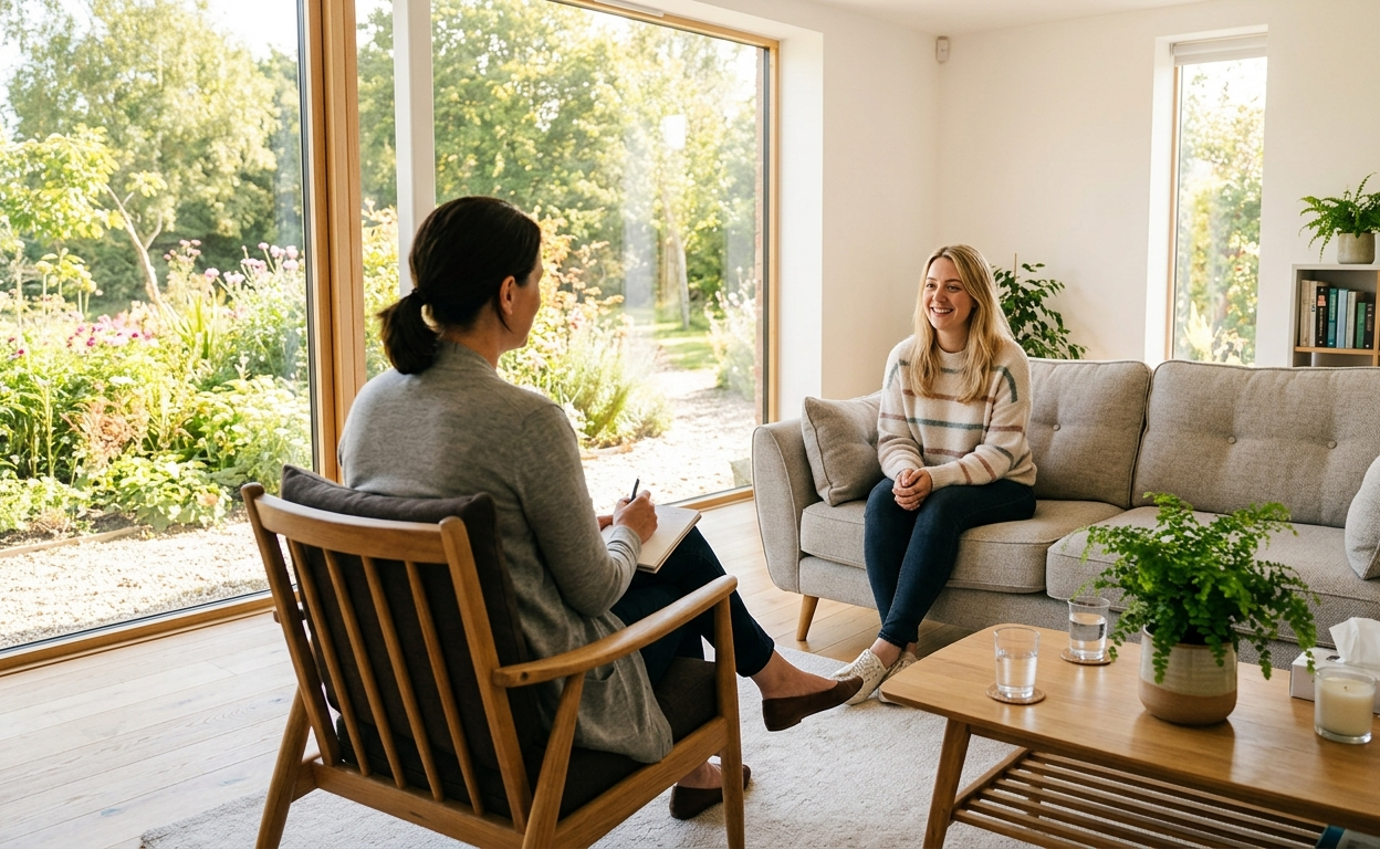 Calm therapy consultation room